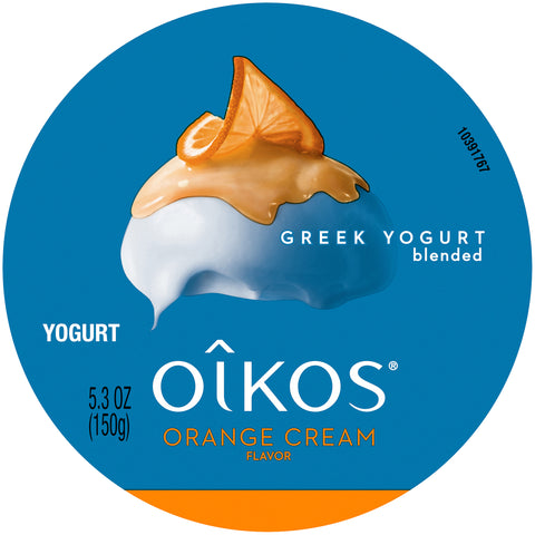 Oikos Orange Cream Traditional Greek Yogurt, 5.3 Ounce -- 12 per case