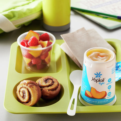 Yoplait Light Harvest Peach Yogurt, 6 Ounce -- 12 per case.