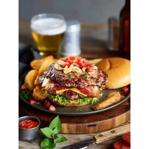 Silver Medal (SF) BEEF PATTY GROUND BLACK ANGUS FROZEN 8 OZ