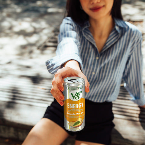 V8 Plus Energy Peach Mango Juice Drink Blend, 11.5 Fluid Ounce -- 12 per case