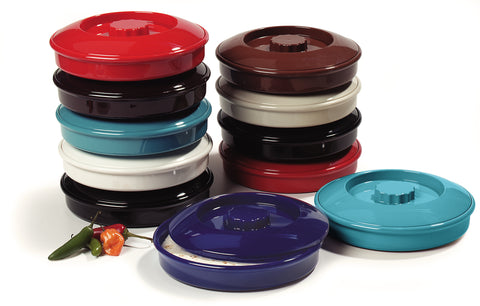 Carlisle SERVER TORTILLA W/ LID RED 7-1/4