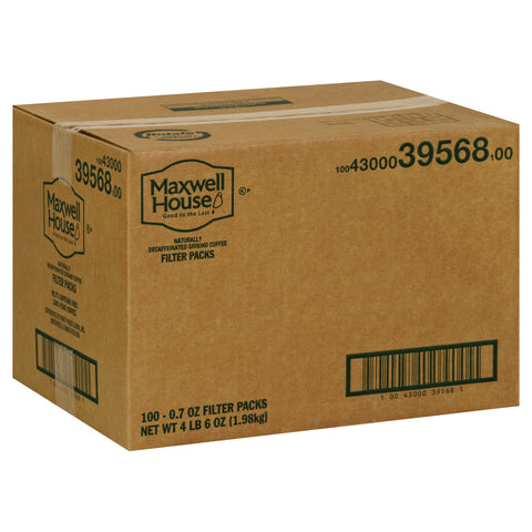 Maxwell House Decaffeinated Coffee - 0.7 oz. In Room filterpack, 100 packs per case