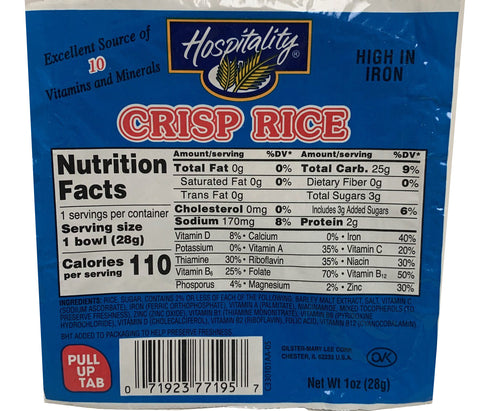 Hospitality CEREAL BOWL PACK CRISP RICE