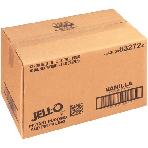 Pudding Jello Instant Vanilla 12 Case 28 Ounce