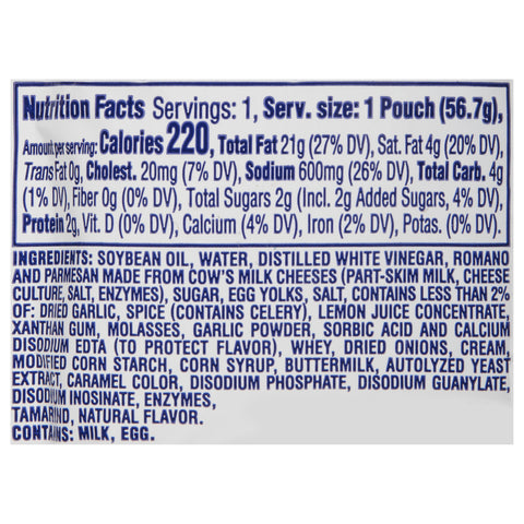 Kraft DRESSING CAESAR CREAMY SINGLE SERVE POUCH