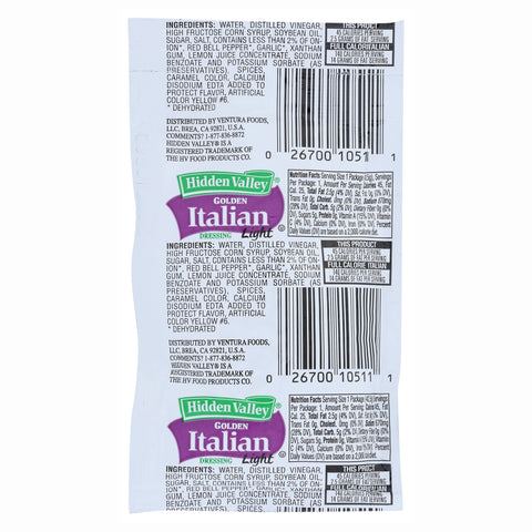 Hidden Valley® DRESSING ITALIAN GOLDEN LIGHT SINGLE SERVE PACKET