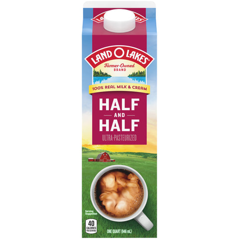 Land O Lakes Traditional Extended Shelf Life Half and Half, 32 ounce -- 12 per case