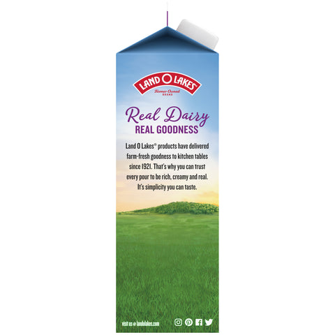 Land O Lakes Fat Free Half and Half Ultra Pasteurized Coffee, 32 Ounce -- 12 per case.