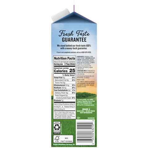 Land O Lakes Fat Free Half and Half Ultra Pasteurized Coffee, 32 Ounce -- 12 per case.