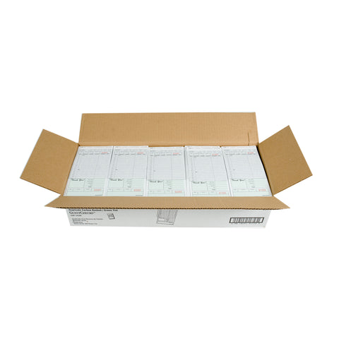 National Checking Company Carbon Backed Guest Check Board - 2 Part Green, 16 Line, 4.20 x 8.25 inch -- 2500 per case.