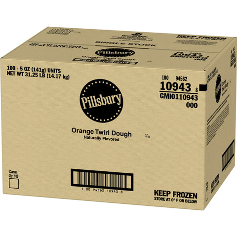 Pillsbury Best Place and Bake Orange Twirl Dough, 5 Ounce -- 100 per case.