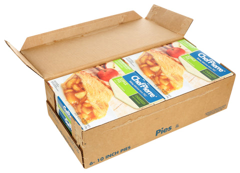 Sara Lee Chef Pierre Traditional Unbaked Apple Fruit Pie, 10 inch -- 6 per case.