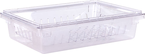 StorPlus™ CONTAINER FOOD STORAGE CONTAINER COLANDER CLEAR 26X18X5