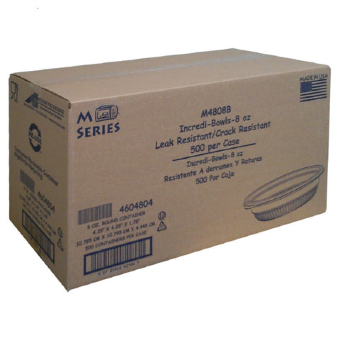Anchor Packaging Incredi-Bowl Black Polypropylene Round Bowl, 8 Ounce -- 500 per case