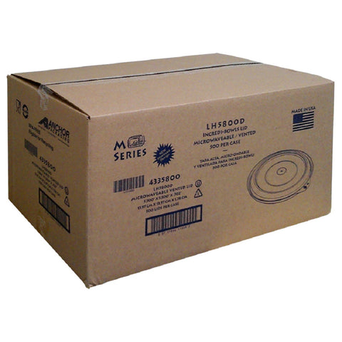 Anchor Packaging Incredi-Bowl Clear Polypropylene Vented Round Bowl Lid for 5.75 inch Dia Container -- 500 per case