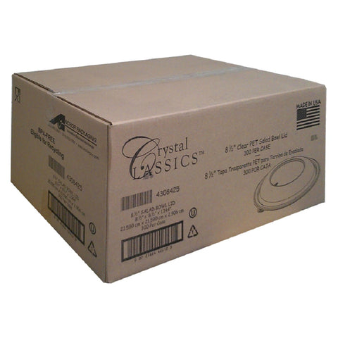 Anchor Packaging Crystal Classics Clear Round PET Bowl Lid Only, 25.659 x 17.222 x 11.756 inch -- 300 per case