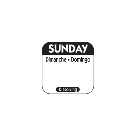 National Checking LABEL DISSOLVING SQUARE TRINIGUAL BLACK SUNDAY 1X1