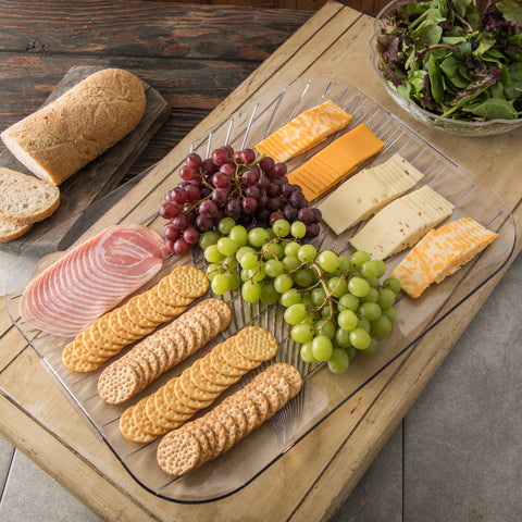 Tray Serving Festival Trays™ Handled Tray Clear 22x16