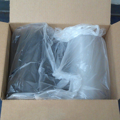 Container Polygonal Pet Hinged Shallow Black 7.5