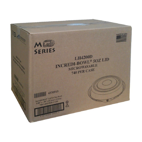 Anchor Packaging Incredi Bowl Clear Polypropylene Round Microwavable Lid Only, 4.1 x 4.1 x 0.99 inch -- 740 per case