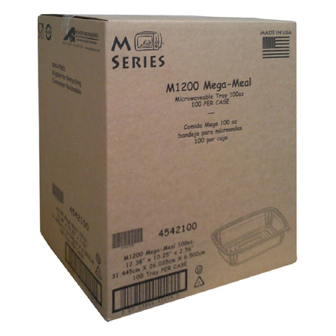 Mega-Meal® TRAY SERVING PLASTIC BLACK M1200 100 OZ