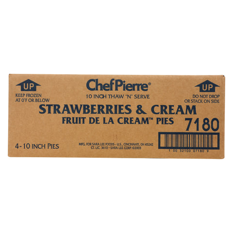 Pie Strawberries & Cream W/ Domes 10