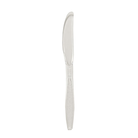 SOLO Cup Company Guildware Heavyweight Plastic Cutlery, Knives, Clear, 1000/Carton