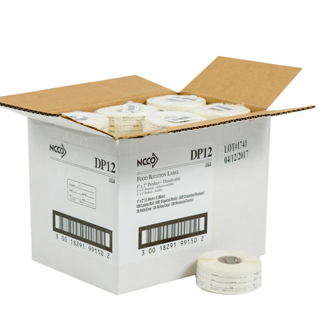 National Checking Company Dateit Product Dissolvable Label, 1 x 2 inch -- 500 per case.