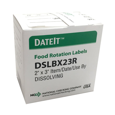 DateIt™ LABEL USE BY DISSOVABLE 2X3