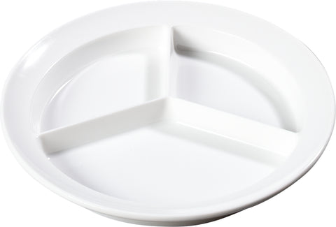Carlisle PLATE KINGLINE™ 3-COMPARTMENT MELAMINE WHITE 8.75