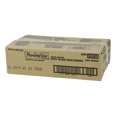 Morningstar Farms Spicy Black Bean Veggie Burger, 2.9 Ounce -- 48 per case.