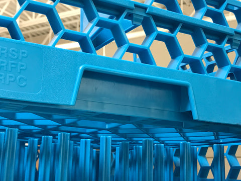 OptiClean™ RACK GLASS 36-COMPARTMENT CARLISLE BLUE