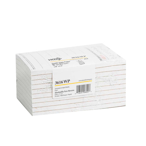 National Checking Company Waitrpad Paper - 1 Part White, 13 Line, 3.5 x 6.75 inch -- 5000 per case.