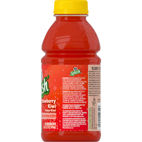 V8 Splash Strawberry Kiwi Juice, 16 Fluid Ounce -- 12 per case.