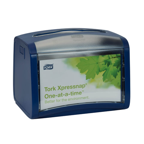Tork Xpressnap® DISPENSER NAPKIN TABLETOP SIGNATURE PLASTIC BLUE