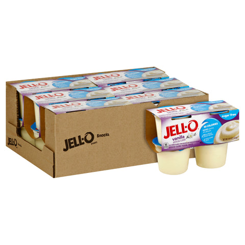 Jell O Ready To Eat Sugar Free Vanilla Pudding Snack, 3.63 ounce -- 24 per case