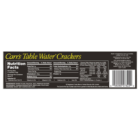 Cracker Keebler Carrs Table Water Bite Size 12 Case 4.25 Ounce
