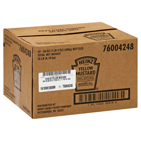 Heinz Yellow Mustard, 20 Ounce -- 12 per case.