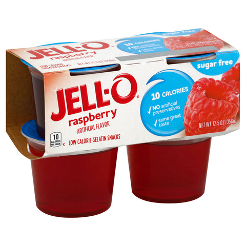 Jell-O GELATIN RASPBERRY SUGAR FREE SINGLE SERVE CUP REFRIGERATED