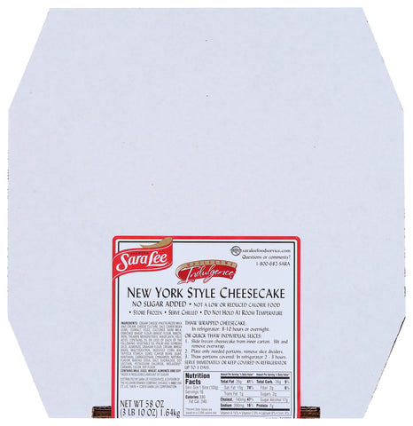 Cheesecake New York Style Plain Round Nsa 10