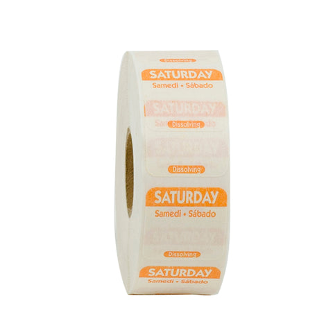 Label Food Rotation Trilingual Orange Saturday 1x1