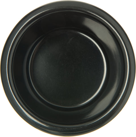 Ramekin Fluted Melamine Plastic Black 2 Oz