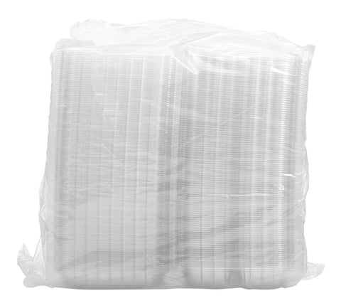 Dart ClearSeal Oriented Polystyrene Clear Hinged Lid Container, 8 1/4 x 3 x 8 1/4 inch -- 250 per case