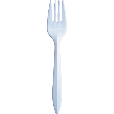 Fork Plastic Medium Weight White Pp