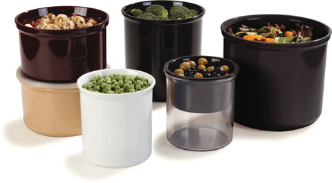 Carlisle CROCK CLASSIC™ W/ LID BLACK .6 QT