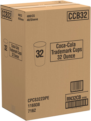 Coca Cola CUP PAPER COLD DOUBLE POLY 32 OZ