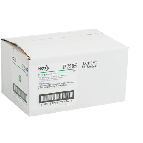 National Checking Company Dateit Green Trilingual Permanent Label - Friday, 0.75 inch Circle -- 2000 per case.