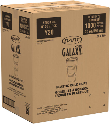 Conex™ Galaxy® CUP PLASTIC TRANSLUCENT 20 OZ PS