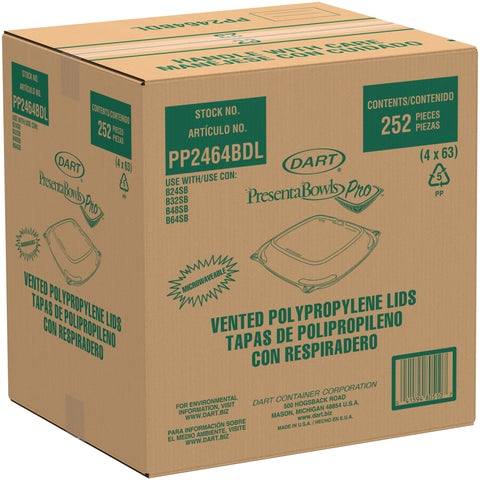 Lid Square Vented Fits Square Presenta Bowls 24-64 Oz