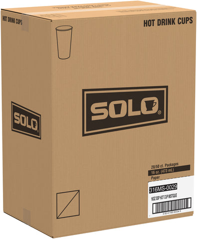 Solo Mistique® CUP PAPER HOT SINGLE POLY 16 OZ